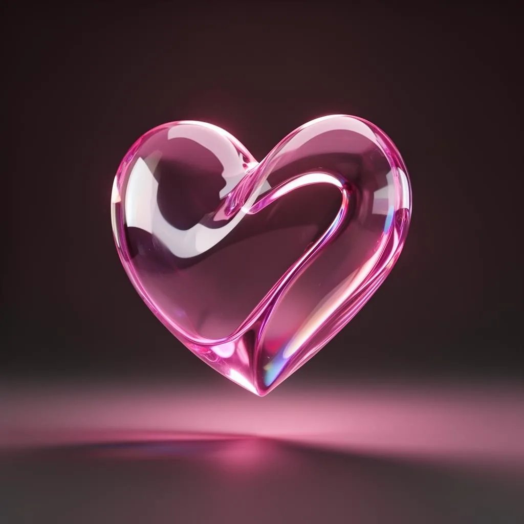 3D glass heart representing Golove relationships